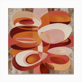 Warm Harmony An Abstract Dance Of Bold And Soft Shapes (4) Canvas Print