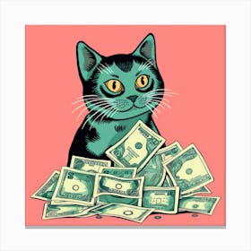 Money Cat 2 Canvas Print