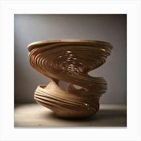 Modern Spiral Shaped Table Canvas Print