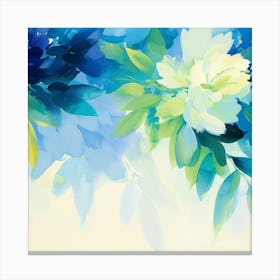 Blue Peonies Canvas Print