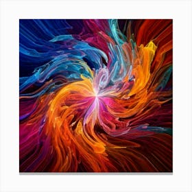 Firefly Vibrant Abstract Digital Art Showcasing Chaotic Beauty And Fluid Motion 48844 (2) Canvas Print