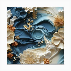 Abstract Floral Painting Canvas Print