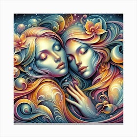 Two Women In Love Canvas Print