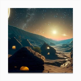 Village In Space Canvas Print