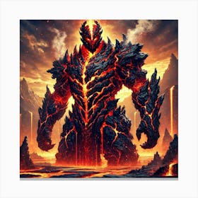 Lord Abyssion Magma Armor Canvas Print