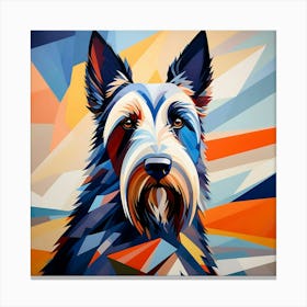 Abstract modernist Scottish terrier dog Canvas Print