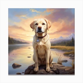  Labrador Retriever dog  Canvas Print