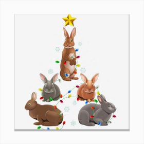 Rabbit Bunny Christmas Tree Ornament Decor Gift Canvas Print