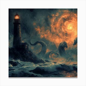 Octopus In The Sea Canvas Print