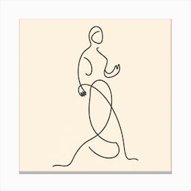 Line Drawing Of A Woman 2 Canvas Print