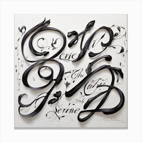 Calligraphy Canvas Print