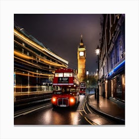 Double Decker Bus In London Canvas Print