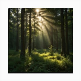 Sunrise In The Forest 11 Canvas Print