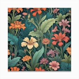 Floral Seamless Pattern 2 Canvas Print