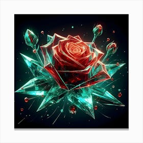 Fractal Rose 1 Canvas Print