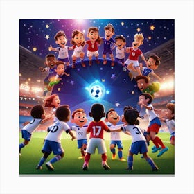 Soccer Players Canvas Print