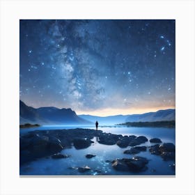 Starry Night Sky Canvas Print