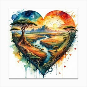 Heart Of The Savannah Canvas Print