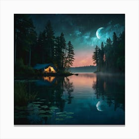 Night In The Forest Canvas Print