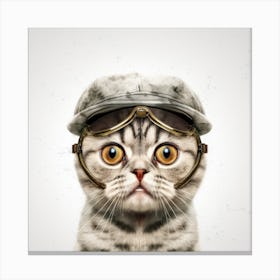 Cat In A Hat Canvas Print