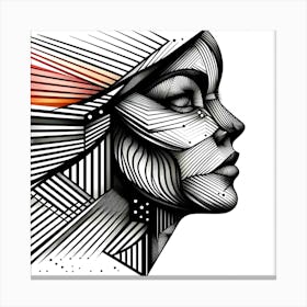 Abstract Line Art Illustration 325 Canvas Print