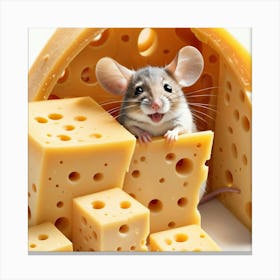 Mouse In Cheese Canvas Print