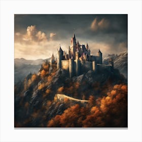 Castle In The Mountains 4 Canvas Print