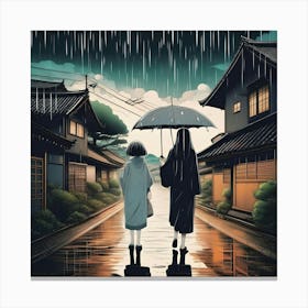 Rainy Day Umbrella Canvas Print