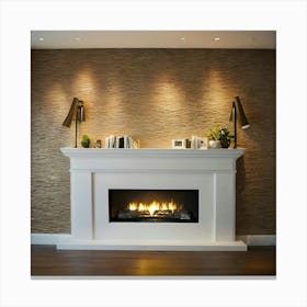 Fireplace Mantel 1 Canvas Print