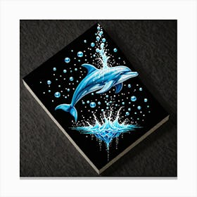 Dolphin Painting Canvas Print