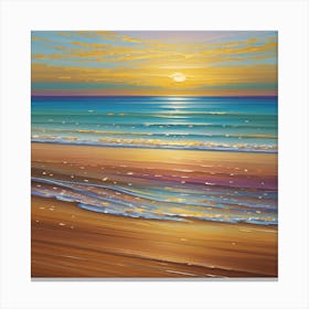 The beauty of sunset on the beach Canvas Print