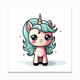 Cute Unicorn 262 Canvas Print