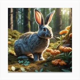 Rabbit In The Forest 107 Canvas Print