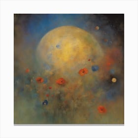 'The Moon With Poppies' Canvas Print
