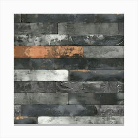 Rusty Brick Wall Canvas Print