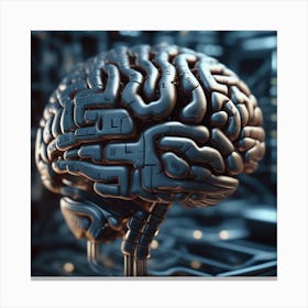 Artificial Intelligence Brain 53 Canvas Print