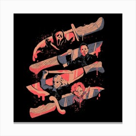 Knife Killers - Classic Scary Terror Halloween Gift 1 Canvas Print