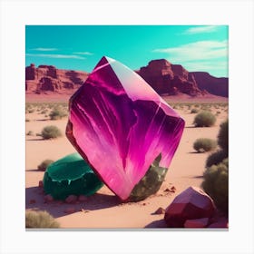 Crystals In The Desert Canvas Print