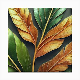 Leaf Painting Canvas Print