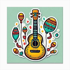 Mexican Guitar 18 Canvas Print