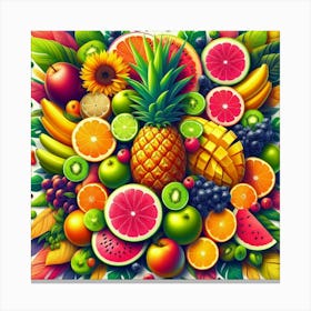 Colorful Fruit Background Canvas Print