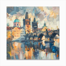 A Prague With Charles Bridge Oil Painting Illust 1720468046 2 Canvas Print