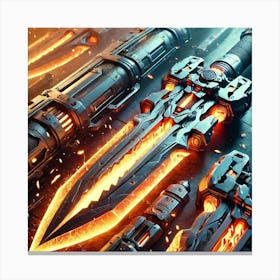 Flameguard Battalion Fire Melee Weapons Canvas Print