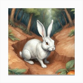 Rabbit In The Woods 12 Canvas Print