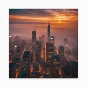 A Cityscape Bl 0 Canvas Print