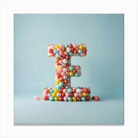 Balloon Letter E 2 Canvas Print