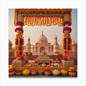 indian traditional background 1 Canvas Print