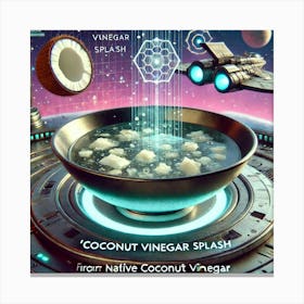 Coconut Vinegar Splash Scifi Canvas Print