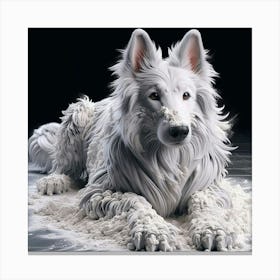 White German Shepherd Canvas Print
