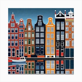 Amsterdam Cityscape 11 Canvas Print